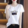 Pure cotton short-sleeved T-shirt for women's summer, new round-neck top for women, fashionable, youthful, loose and casual Korean-style women's wear trend Specification image